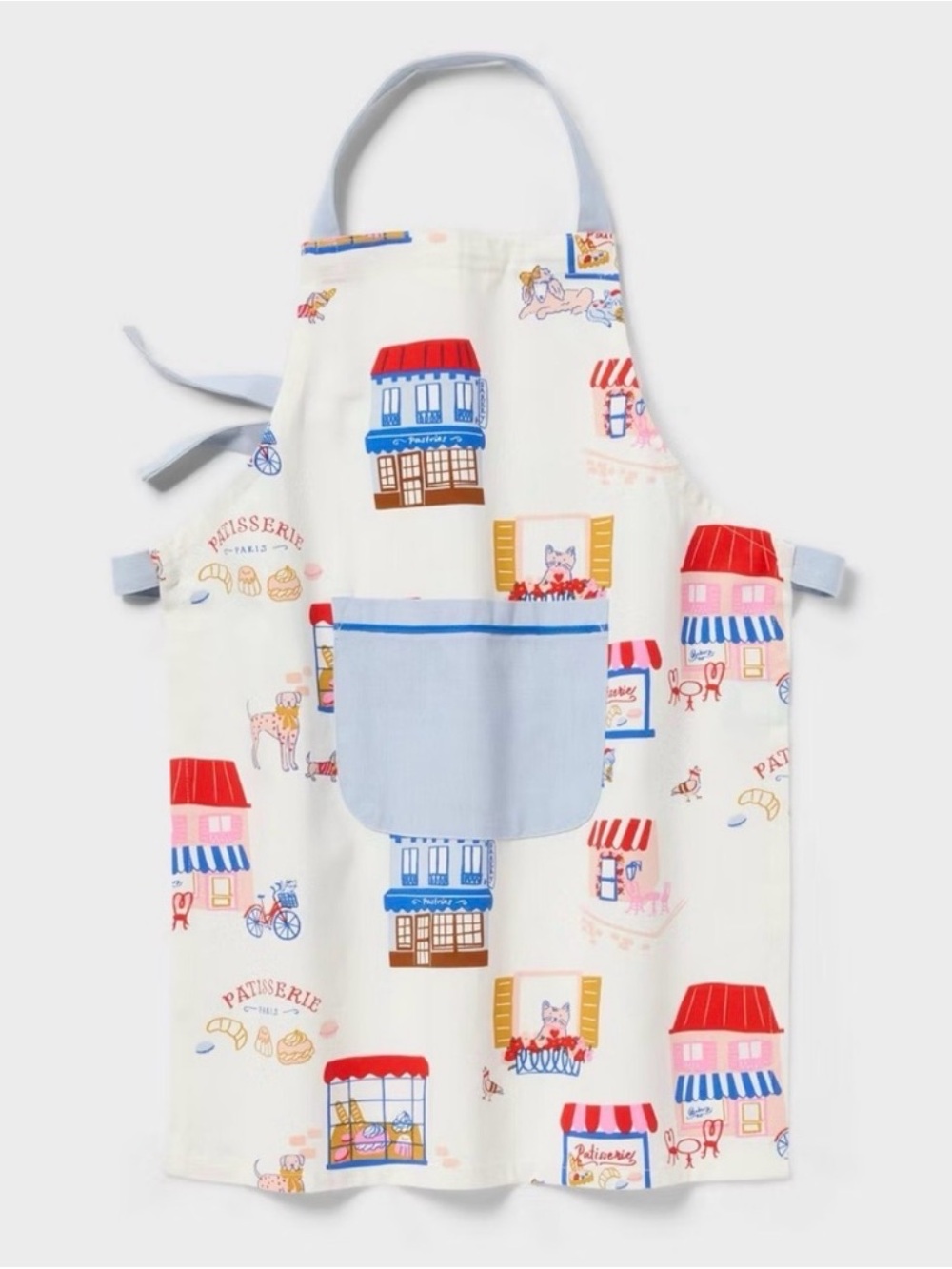 Pillowfort Kids Patisserie Pals Apron 19”x23” 100% Cotton Paris Puppies Cooking